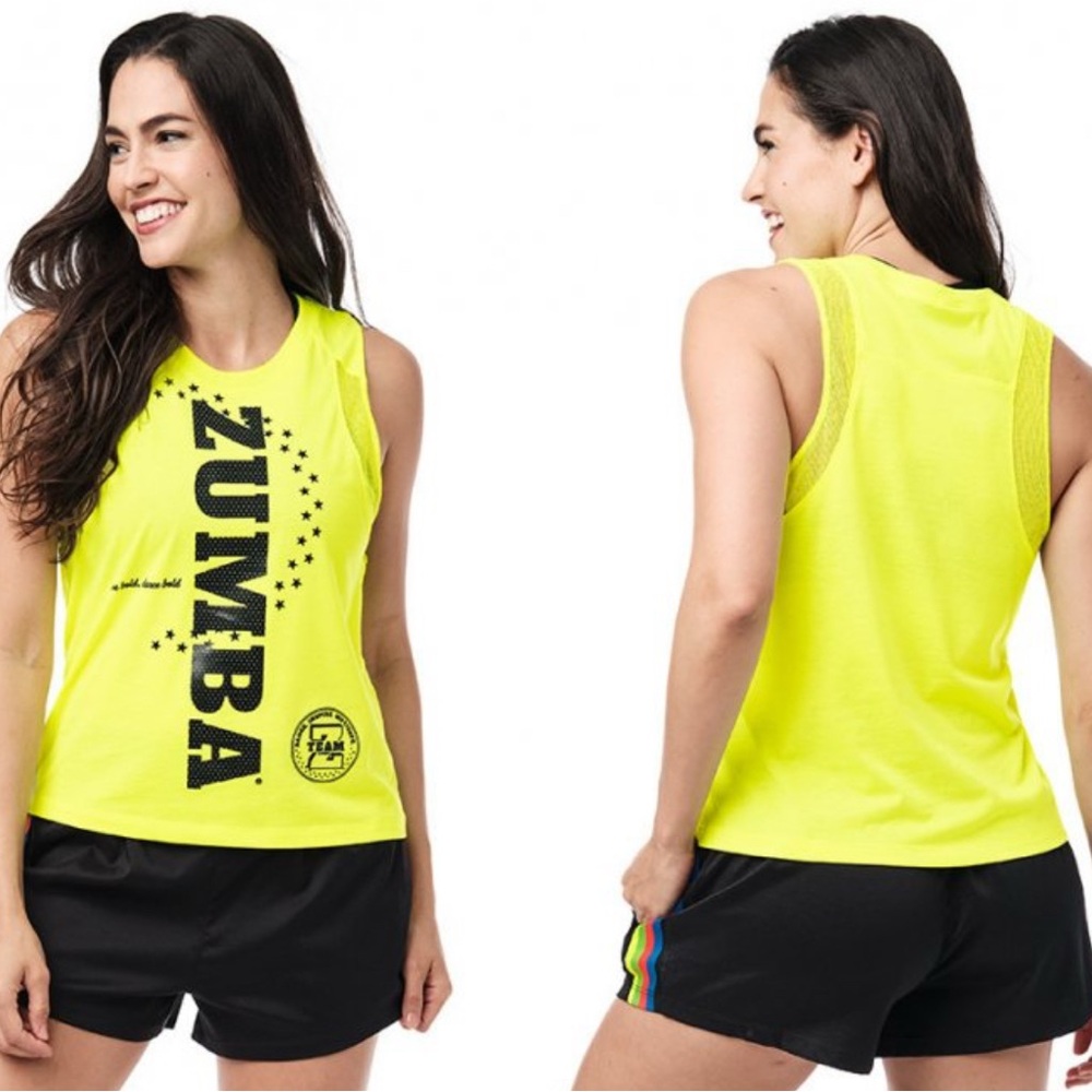 Zumba Fitness Neon Yellow Tank Top